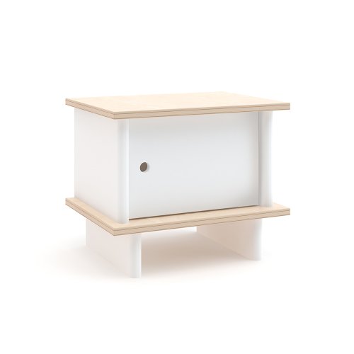 Table de chevet ML - Blanc/Bouleau